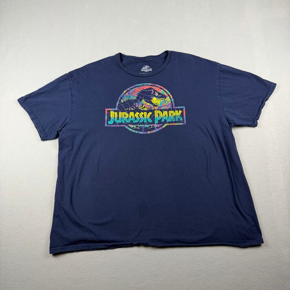 Jurassic Park Logo Graphic Tee Navy 2XL